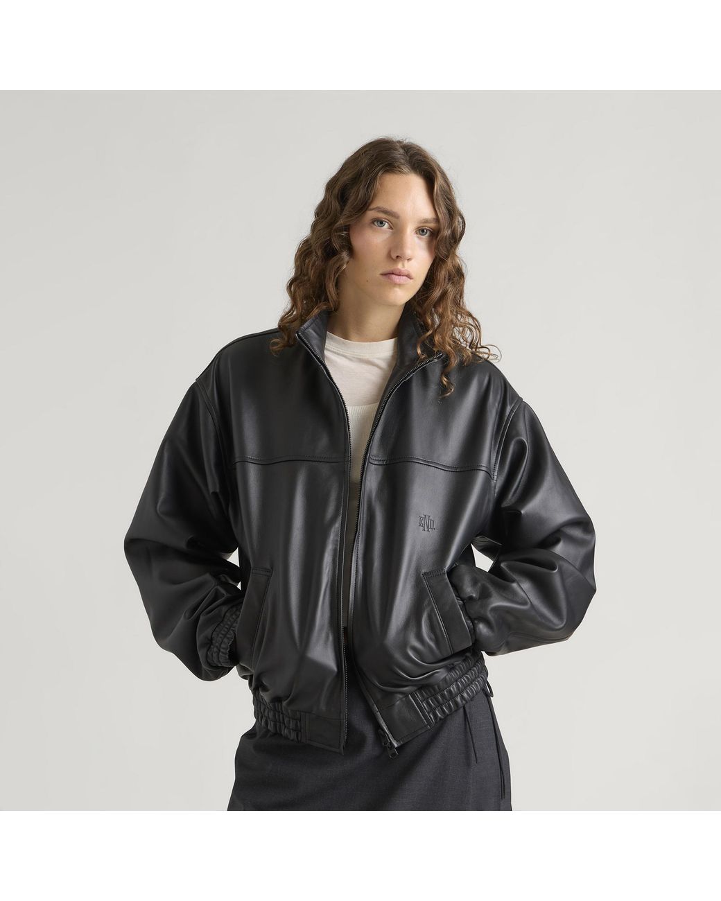 END. Black Lane Leather Jacket