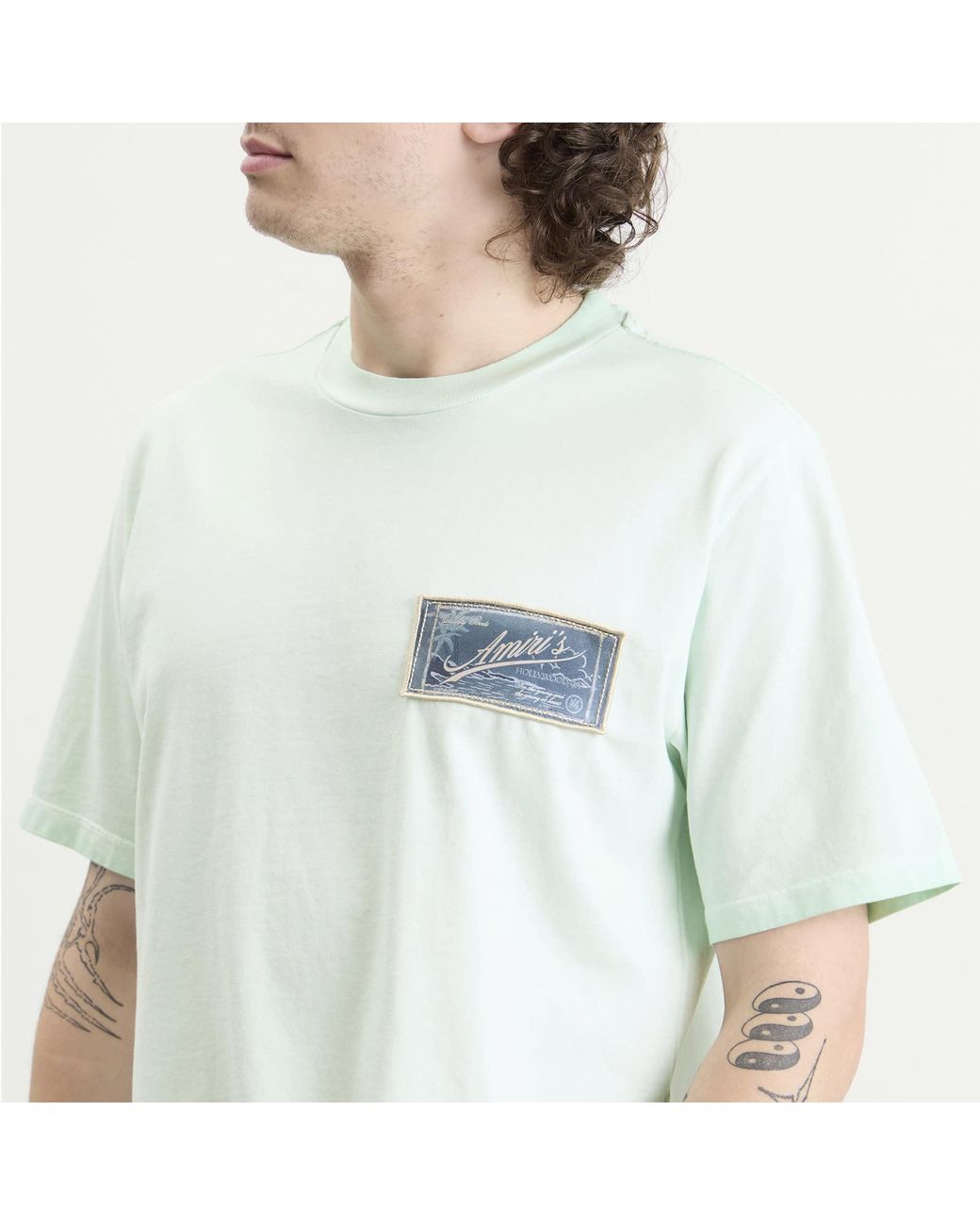 Amiri Blue Quality Goods Patch T-Shirt for men