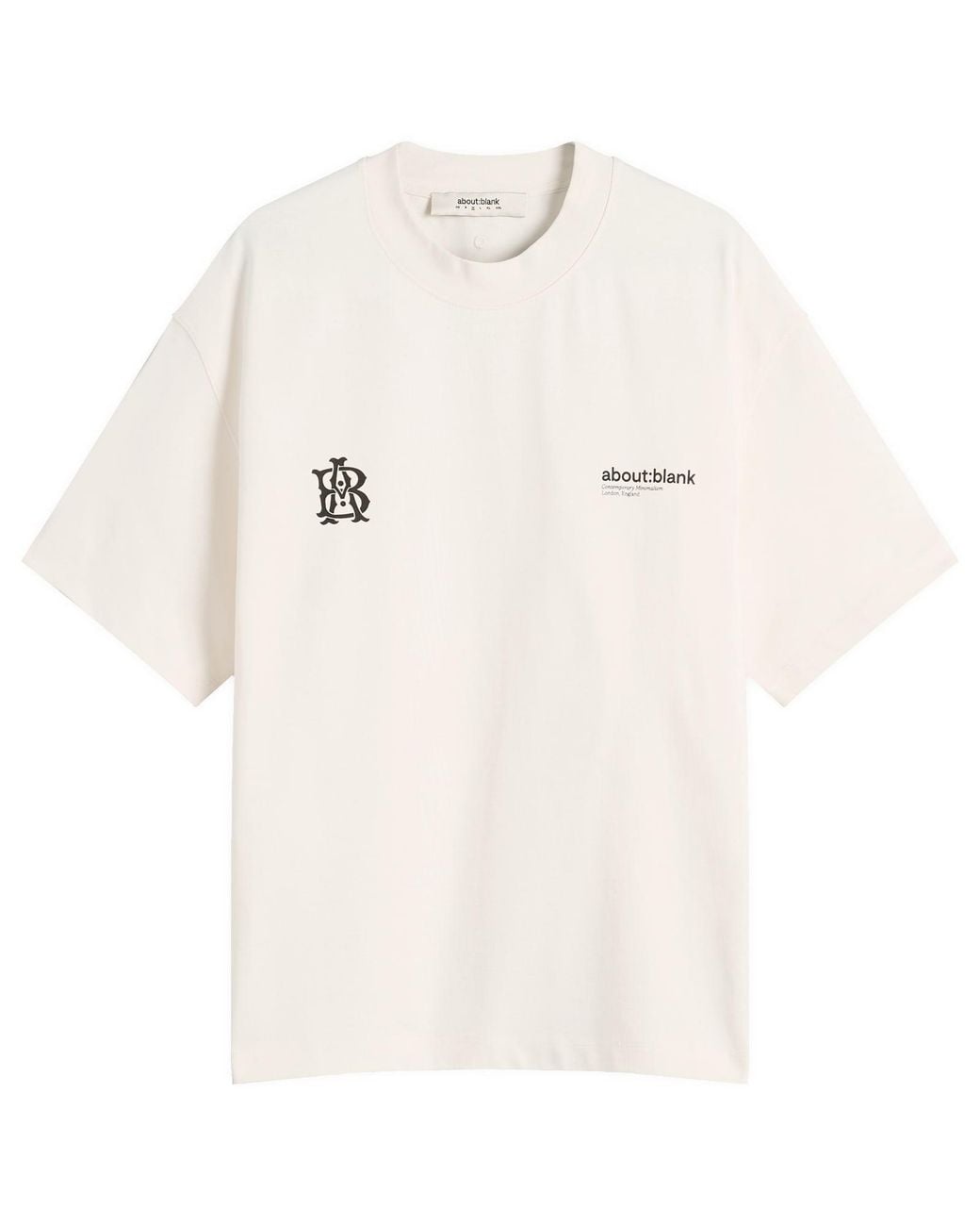 About Blank White Dual Logo T-Shirt for men