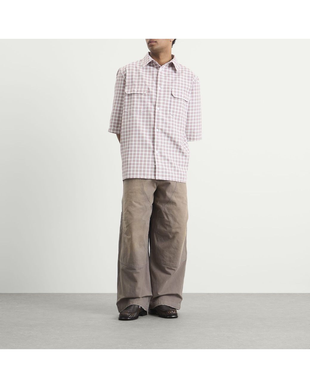 Willy Chavarria Brown Stockton Double Knee Pant for men