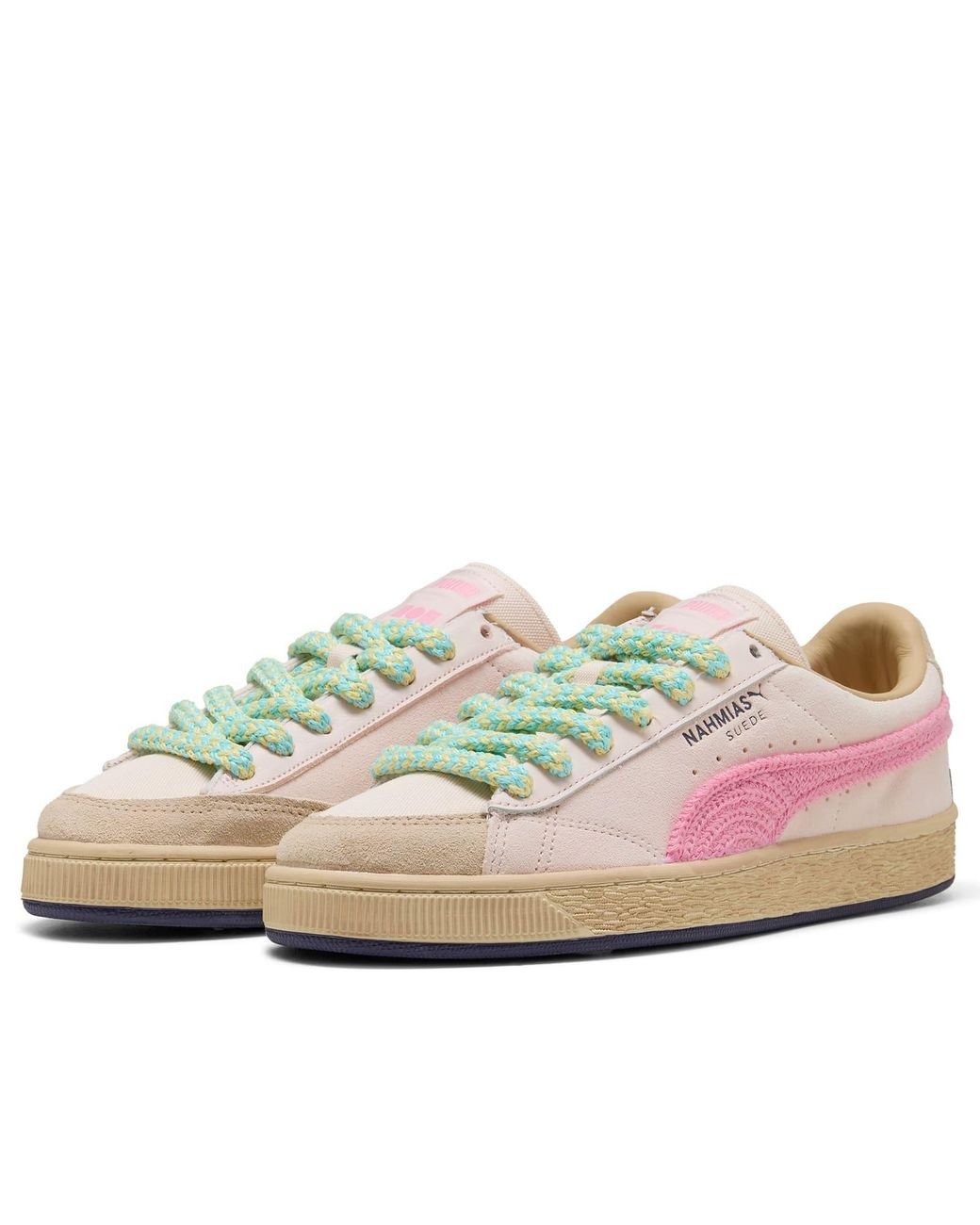 PUMA Pink X Nahmais Suede 'Crochet' Sneaker for men