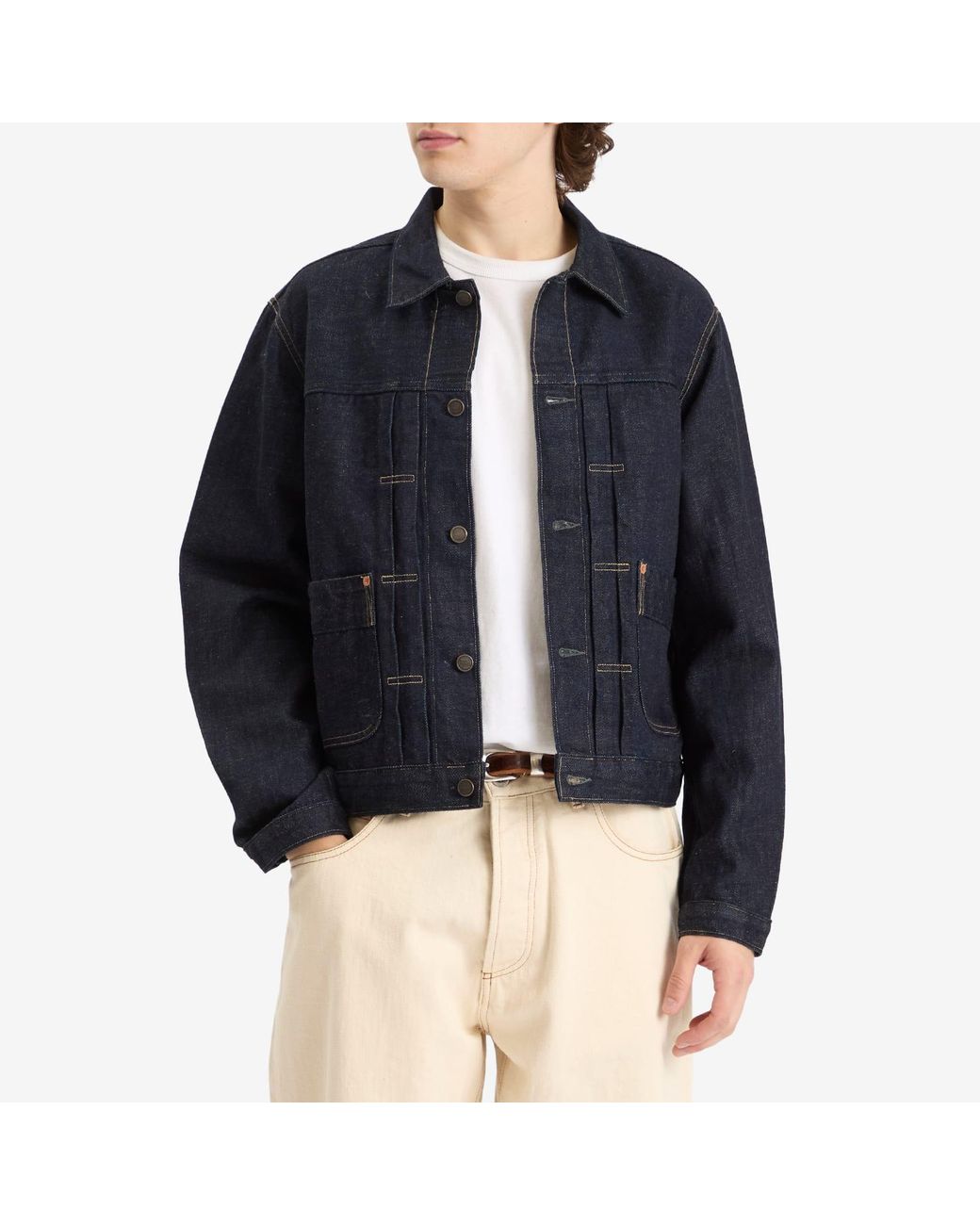 【米国製】RRL RAILMAN'S JACKET XL アメリカ製 USA RRL Dockman Chain Stitch Trucker Jacket in Blue for Men | Lyst