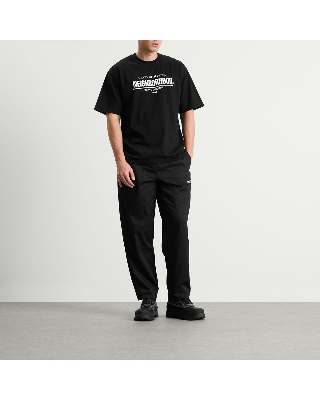 Neighborhood Black Ss-1 Classic Logo T-Shirt for men