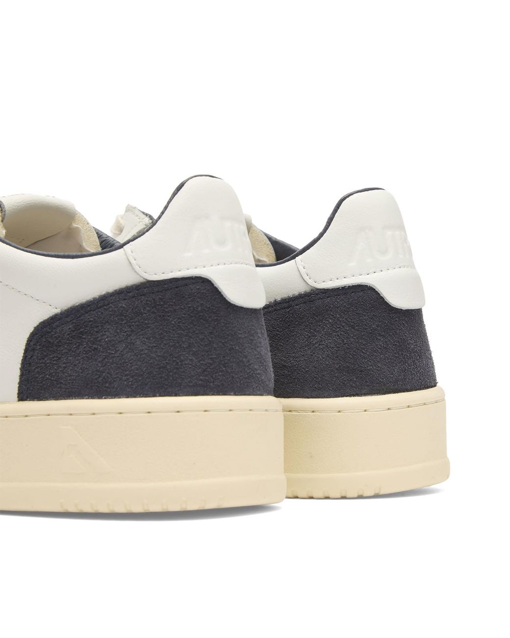 Autry White Medalist Low Leather Suede Sneakers for men