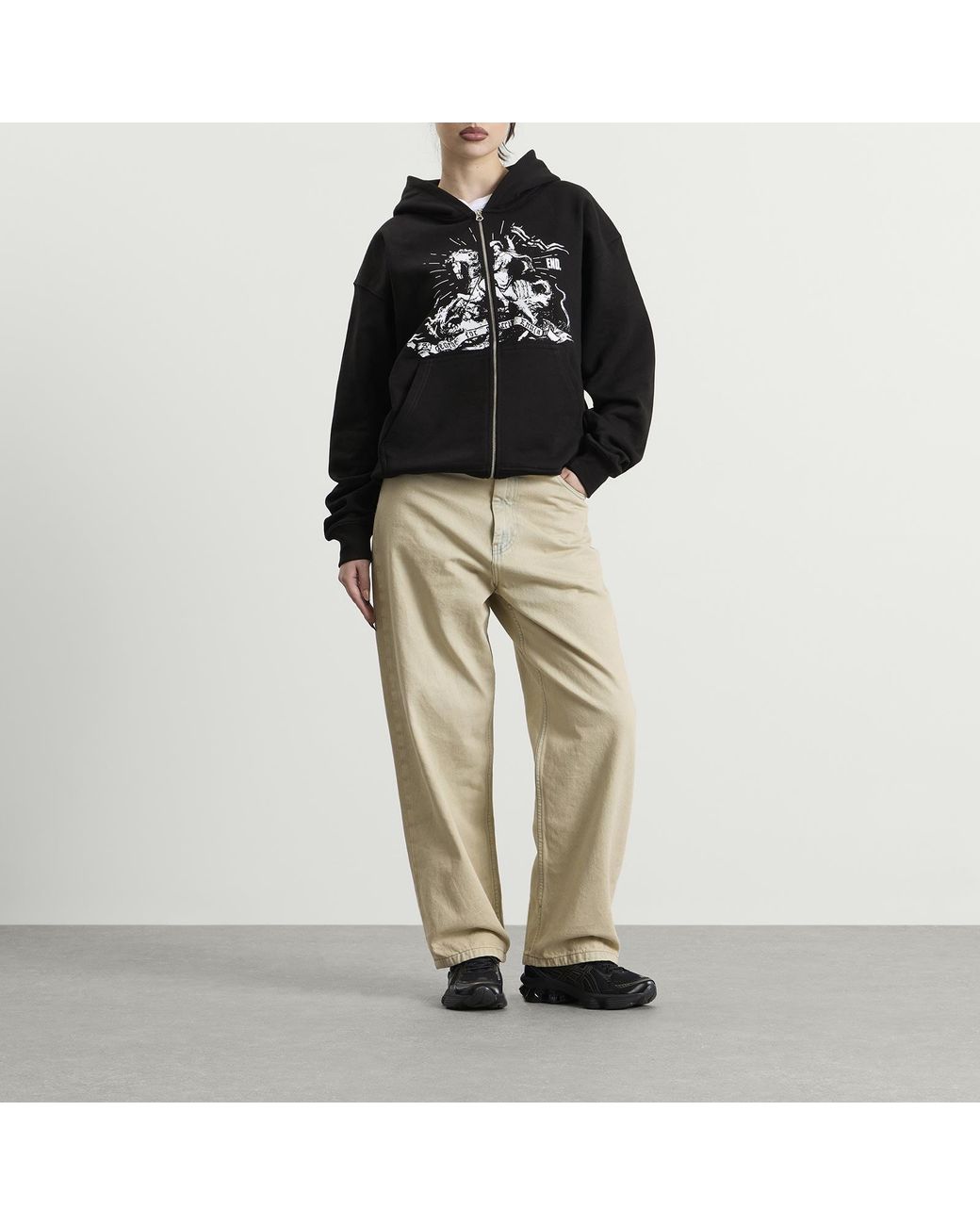 END. Black Soho Zip Hoodie