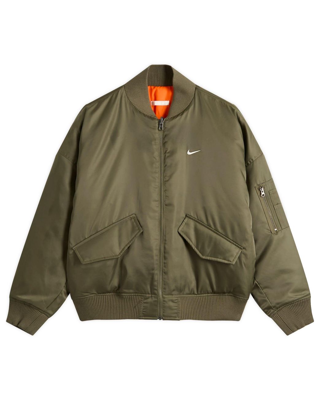 nike olive green bomber jacket