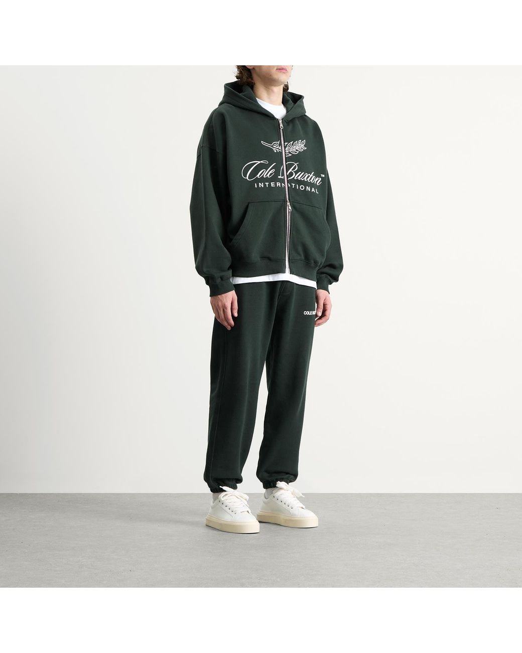 Cole Buxton Green International Zip Hoodie for men