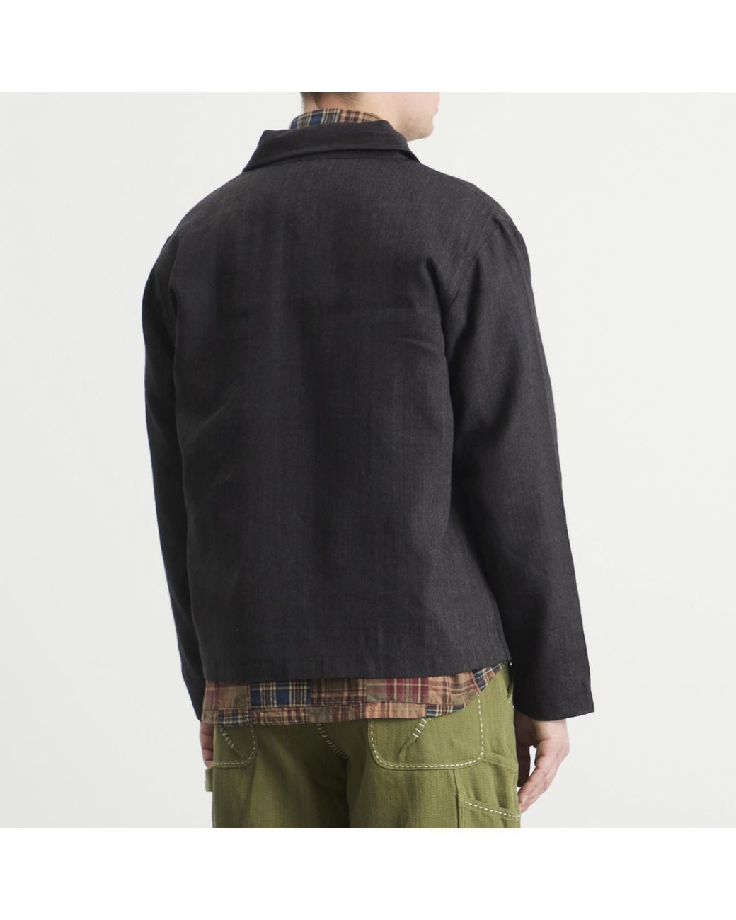 Kartik Research Black Block Print Boxy Jacket for men