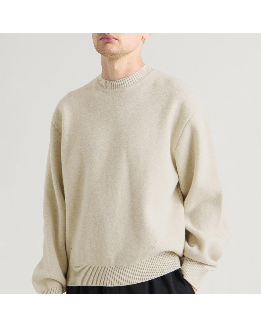 Jacquemus Natural Wool Cashmere Jumper for men