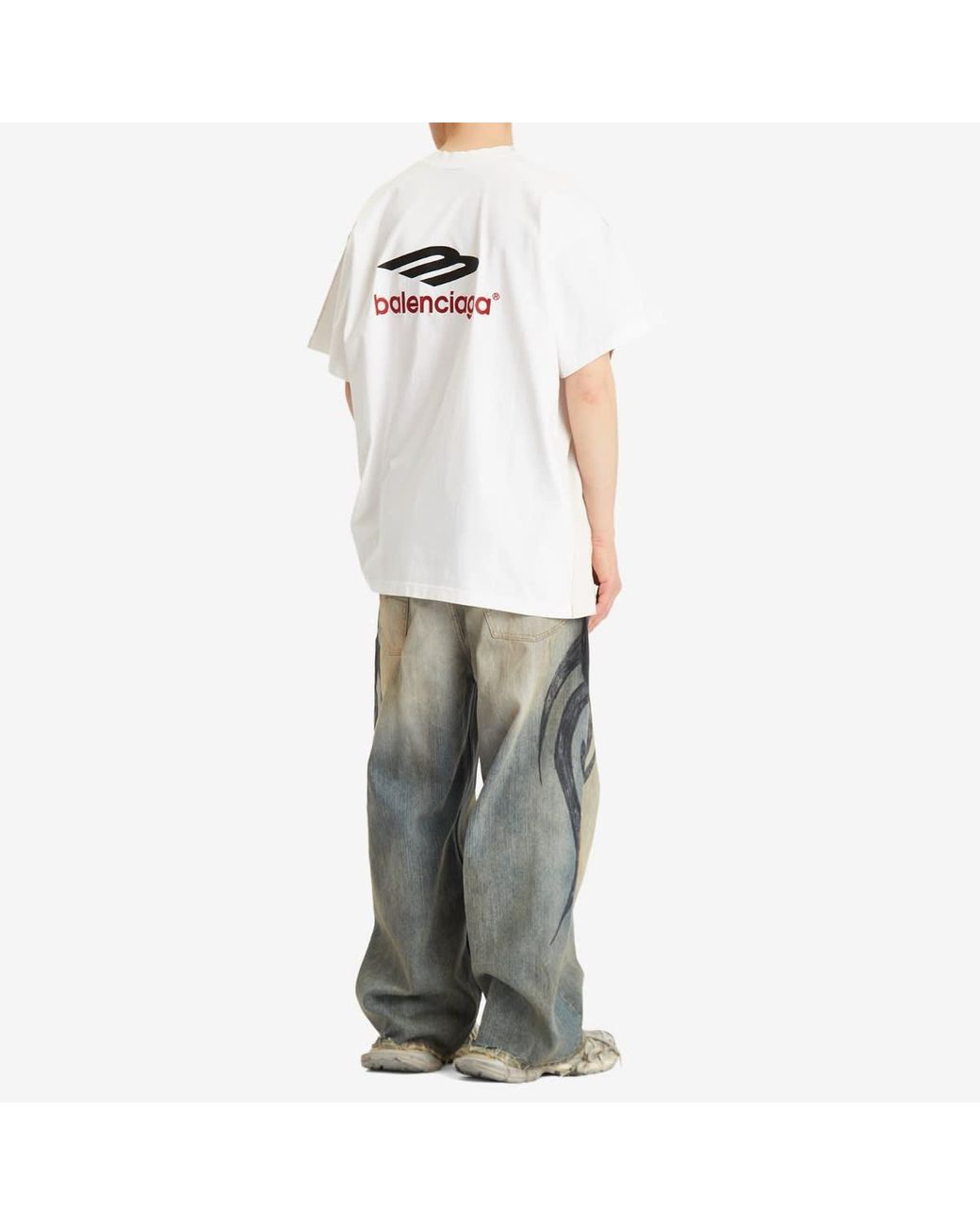 Balenciaga Free Styling Tips T-Shirt in White for Men | Lyst