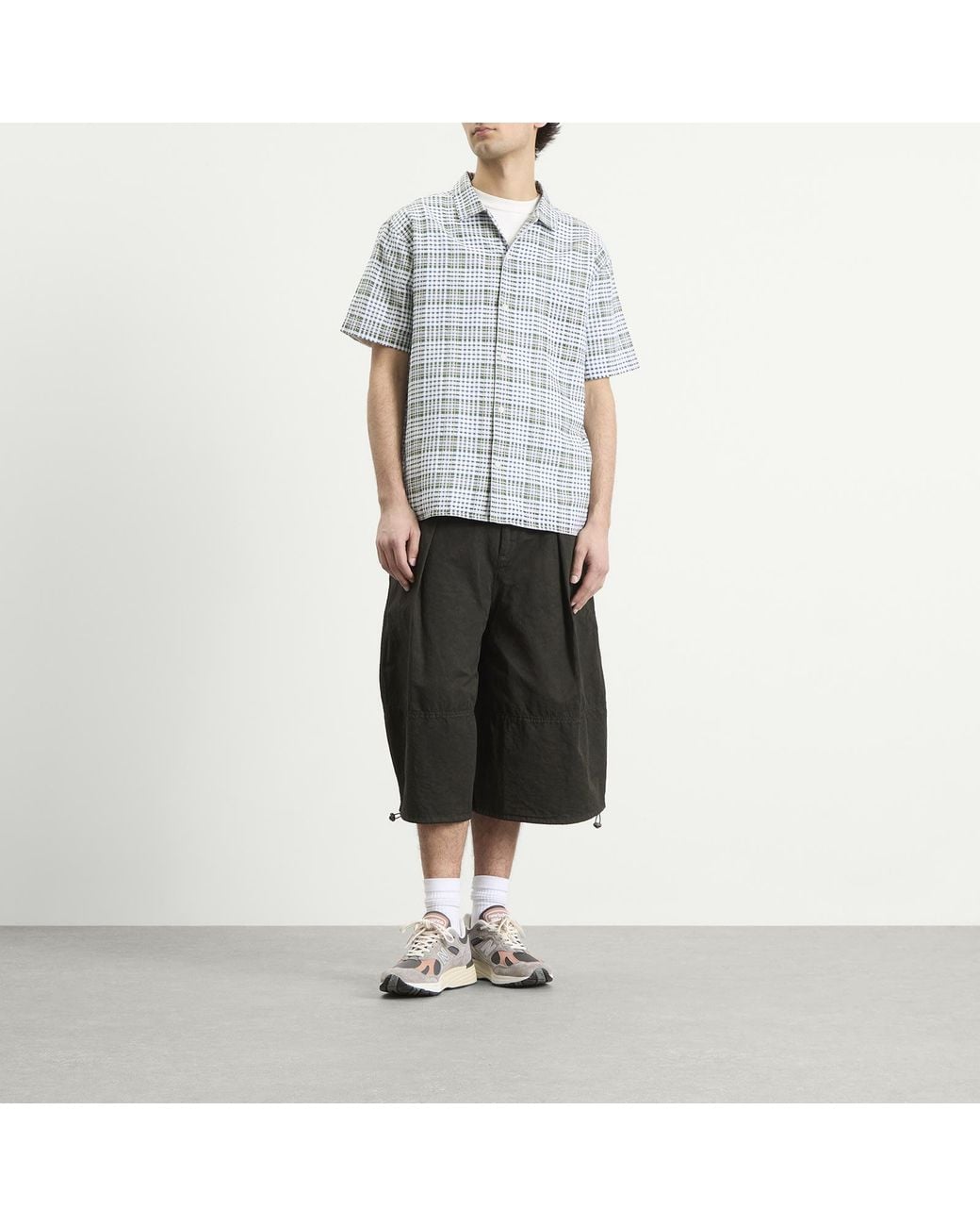 YMC Black Garment Dye Salba Shorts for men