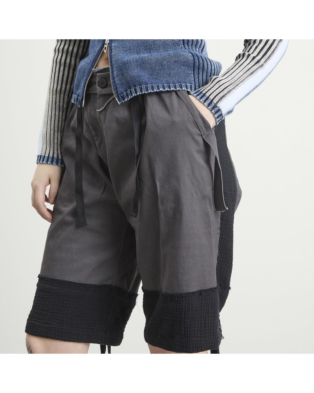 OTTOLINGER Gray Baggy Cargo Shorts