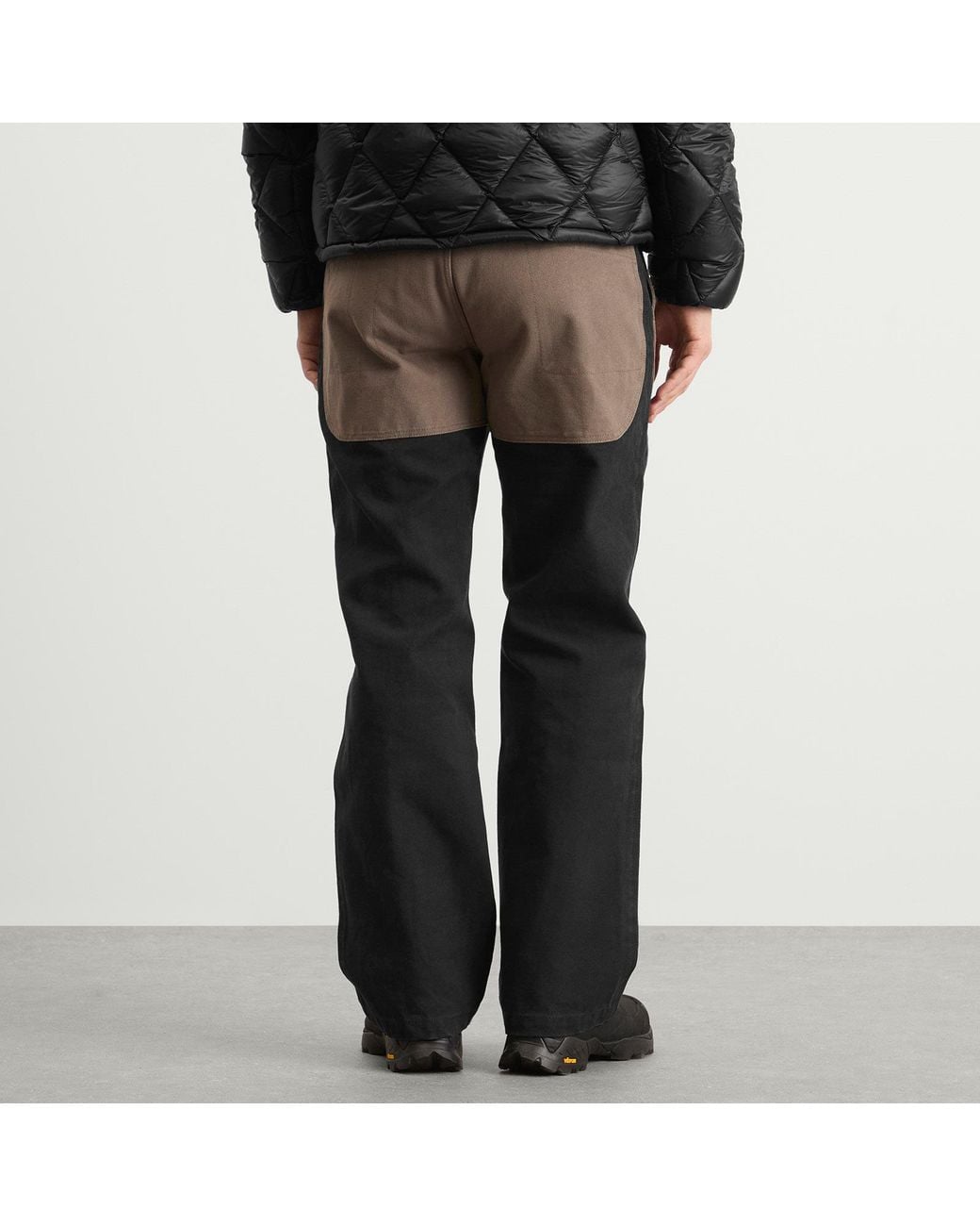 Roa Brown Fomes Double Knee Washed Canvas Pant for men