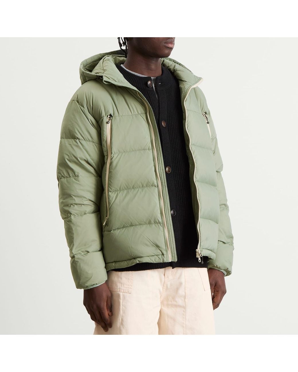 FRIZMWORKS Green Altavia Down Parka for men