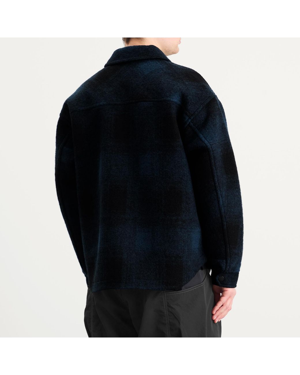 and wander Shaggy Wool Zip Jacket in Blue for Men | Lyst UK