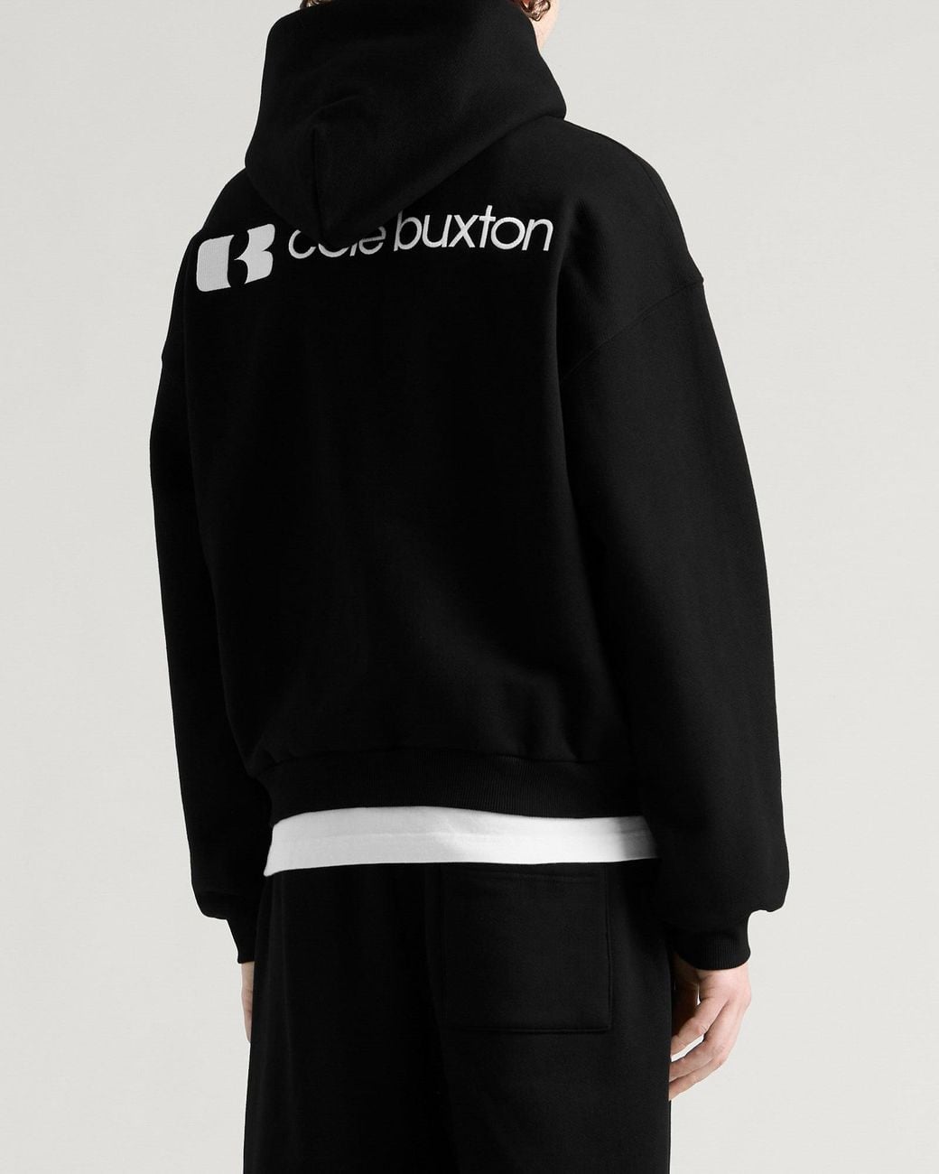 Cole Buxton Icon Logo Zipped Hoodie in Black for Men | Lyst