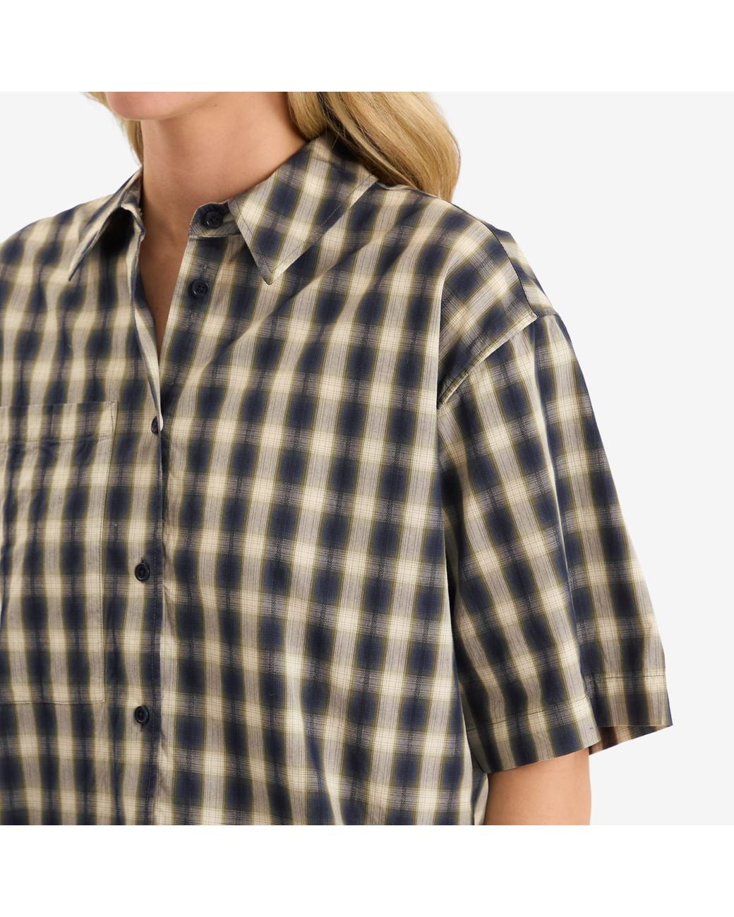 YMC Gray Eva Check Shirt