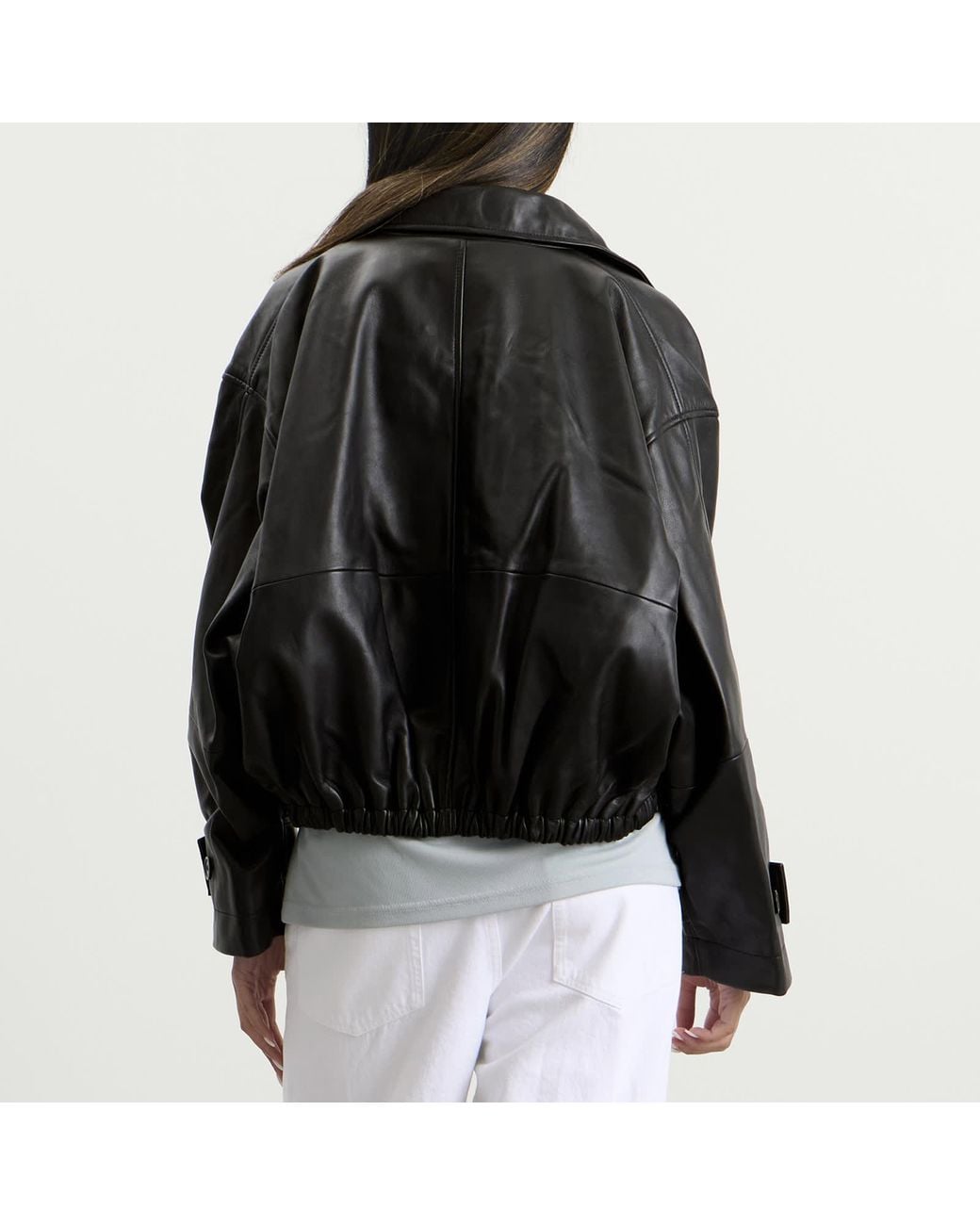 Rohe Black Leather Blouson Jacket