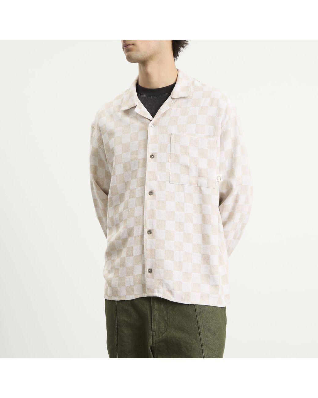 Heresy Natural Trellis Revere Shirt for men
