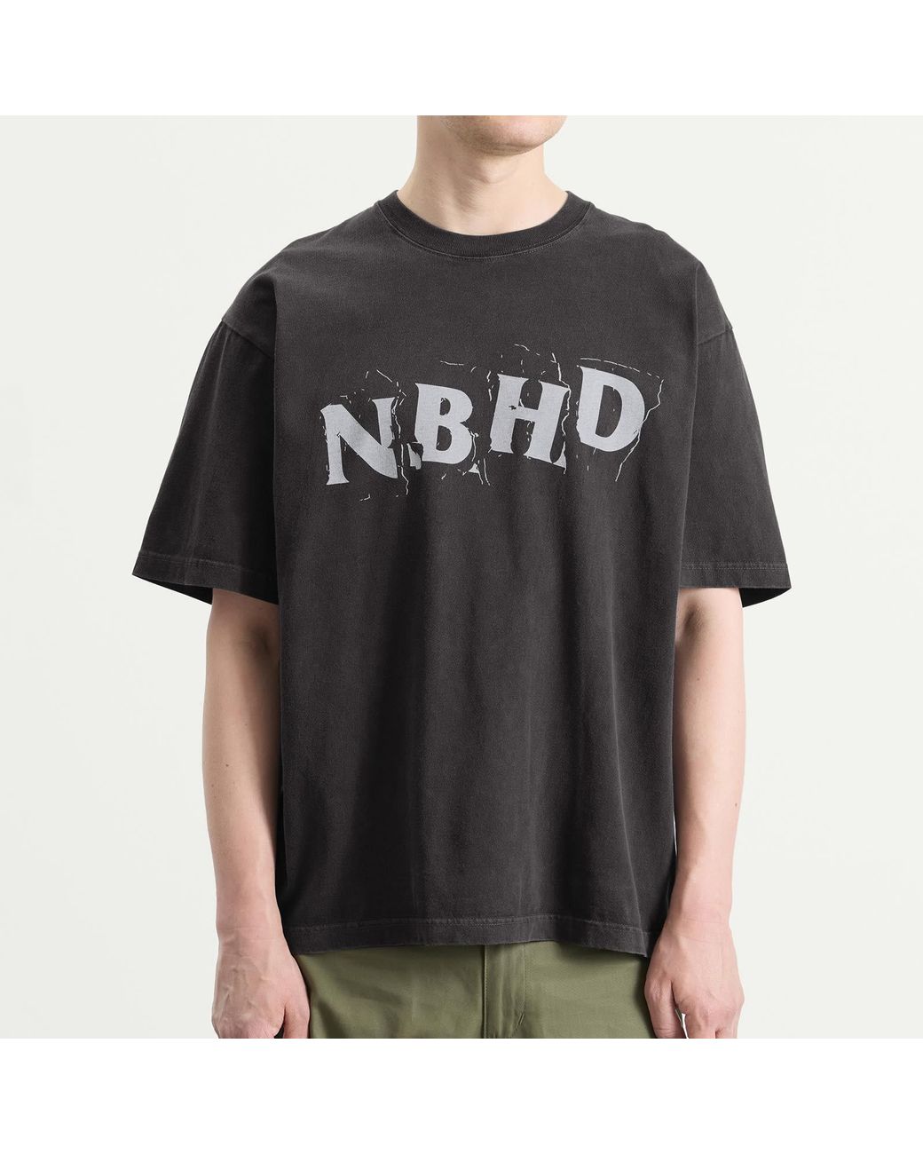 Neighborhood Black Ss-14 Pigment Dyed T-Shirt for men
