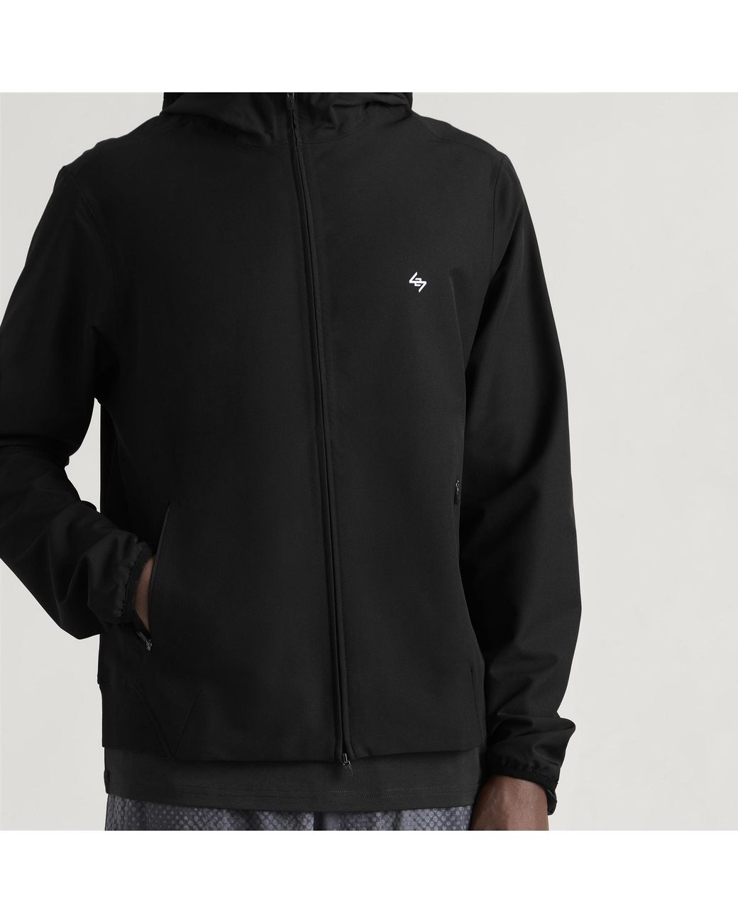 REPRESENT 247 Black Bonded Running Jacket for men