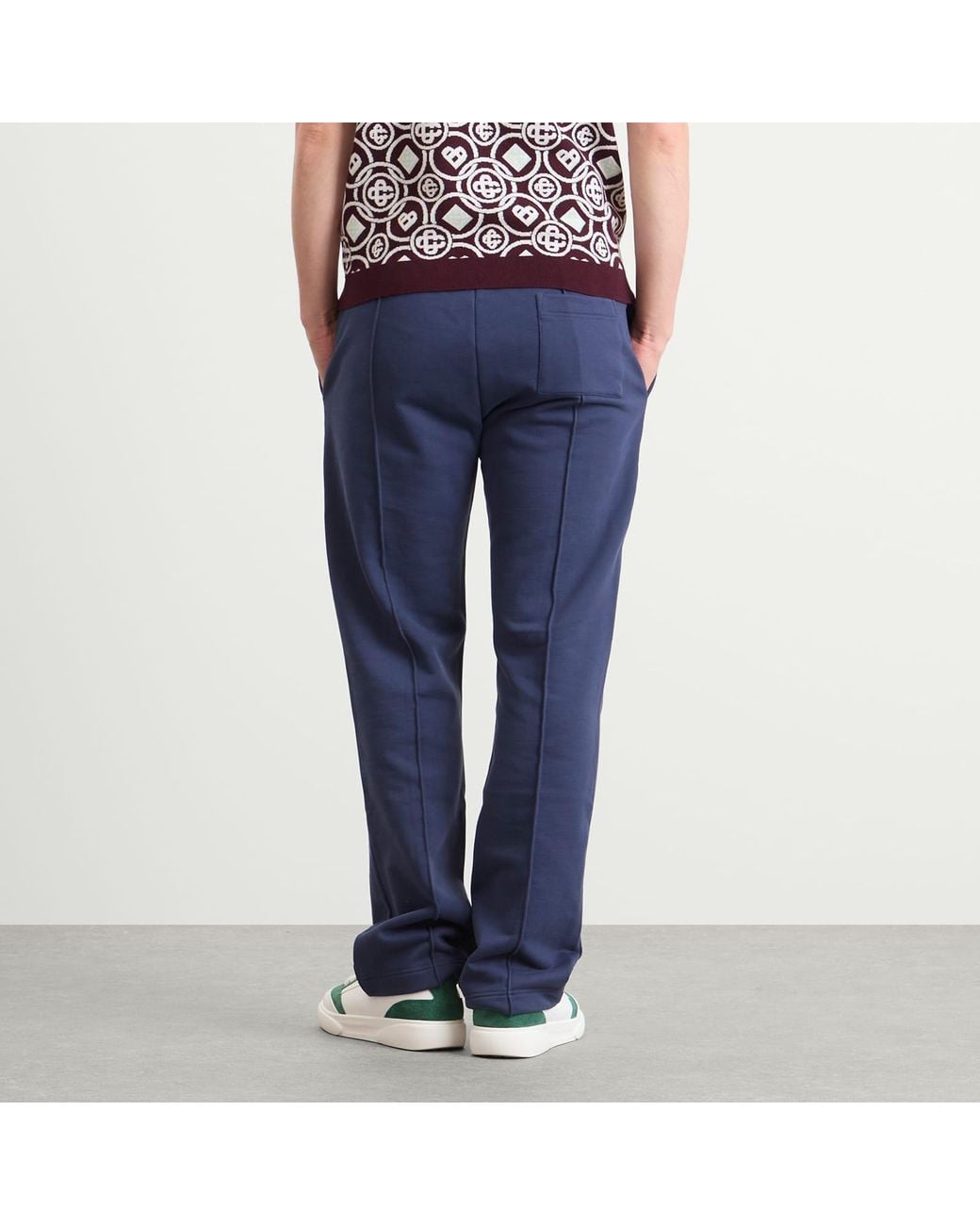 Casablanca Blue Loopback Patch Open Hem Jogger for men
