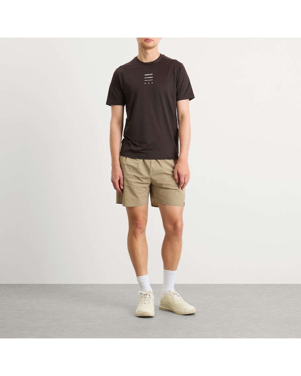 REPRESENT 247 Brown Short Sleeve Runner T-Shirt for men