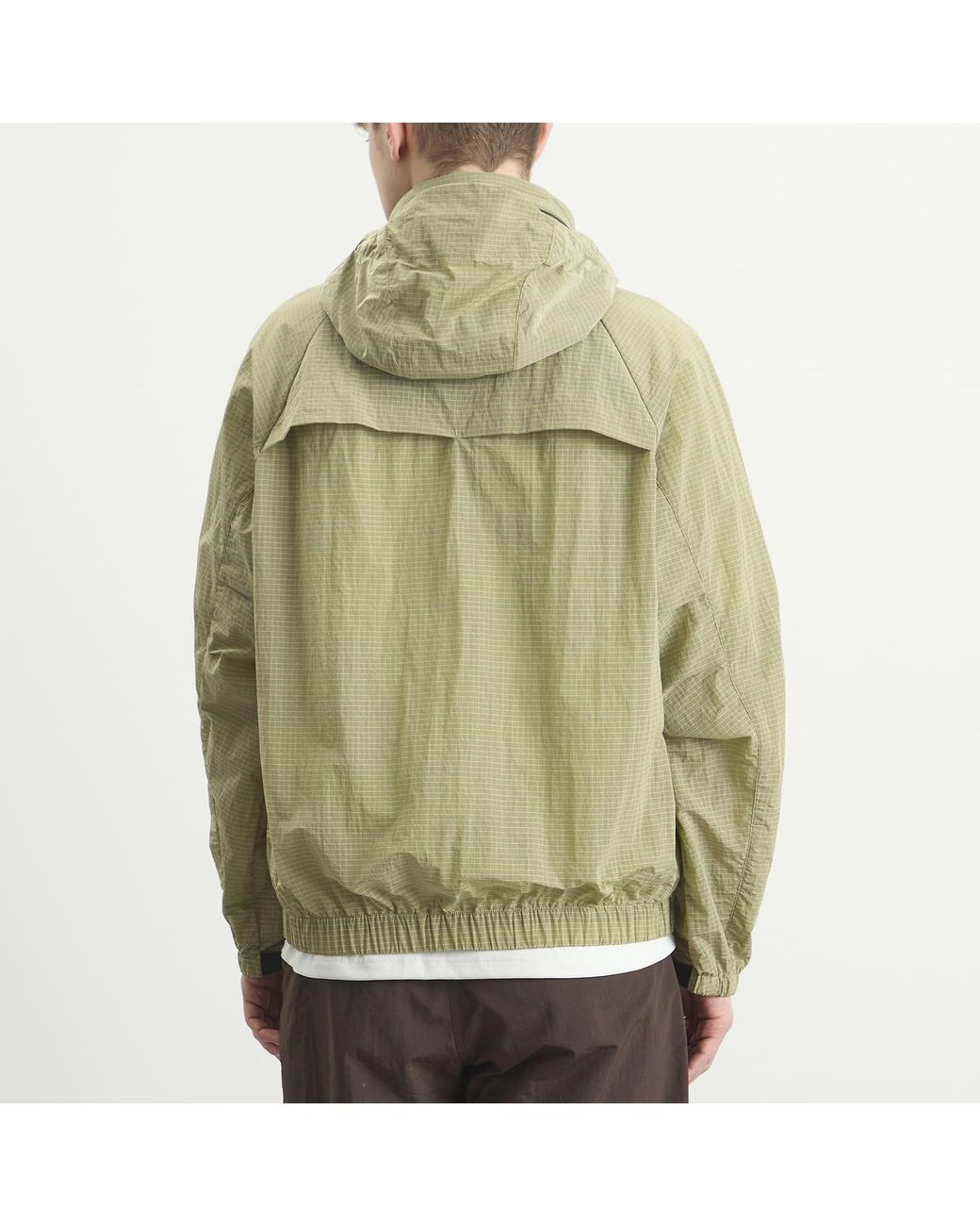 KARMA8A Green Hidden Hood Light Jacket for men