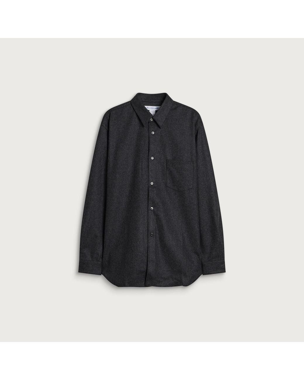 Comme des Garçons Black Wool Nylon Flannel Shirt for men