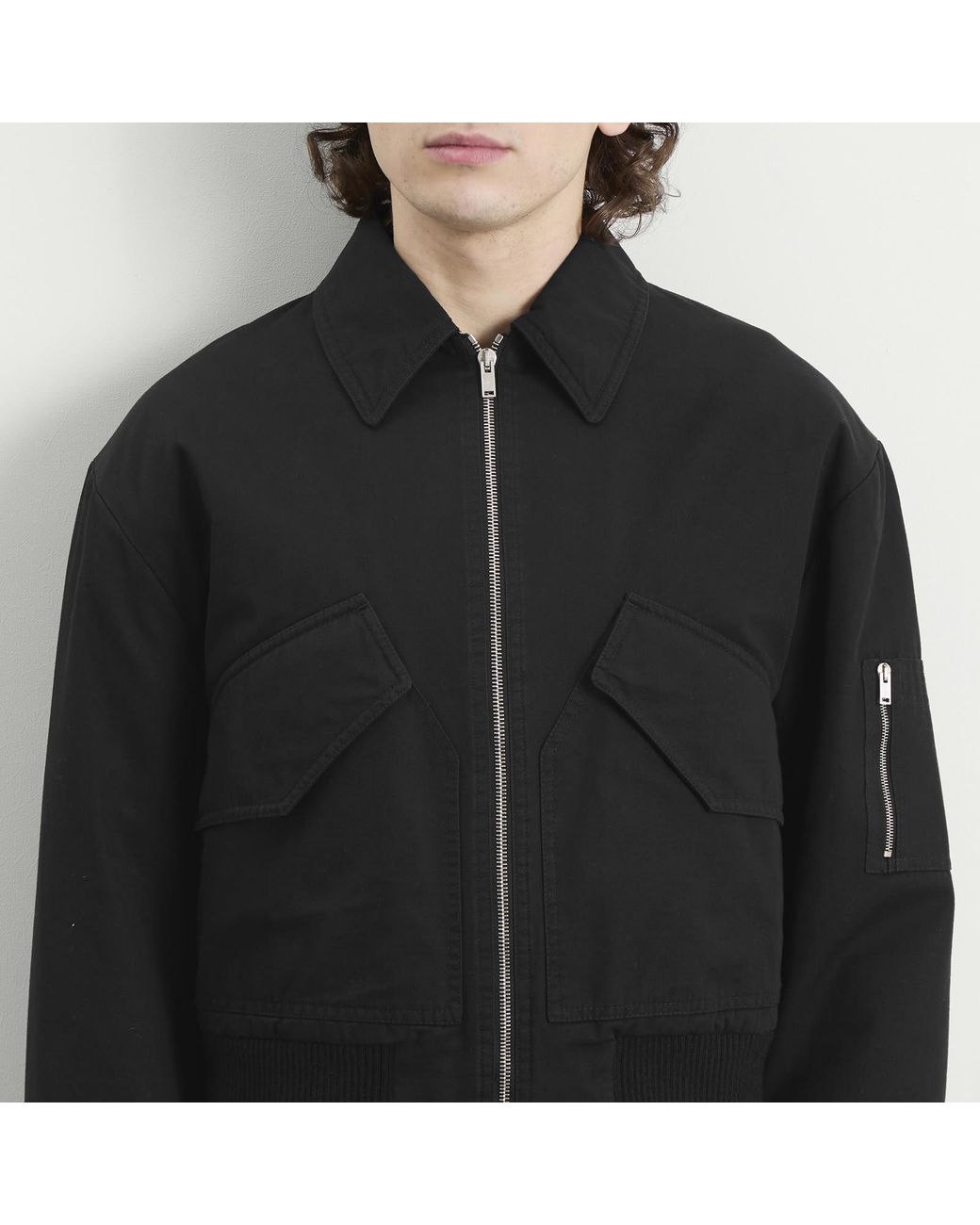 Second/Layer Black Second Layer Revival Flight Jacket for men
