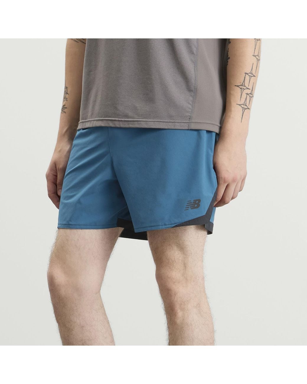 New Balance Blue Rc Essential Short 5" for men