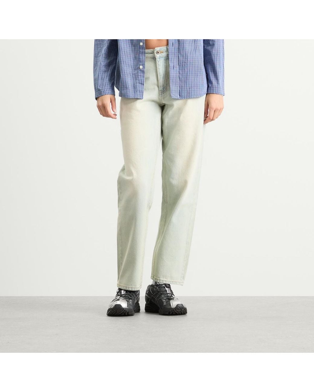 Dime Gray Relaxed Denim Pants