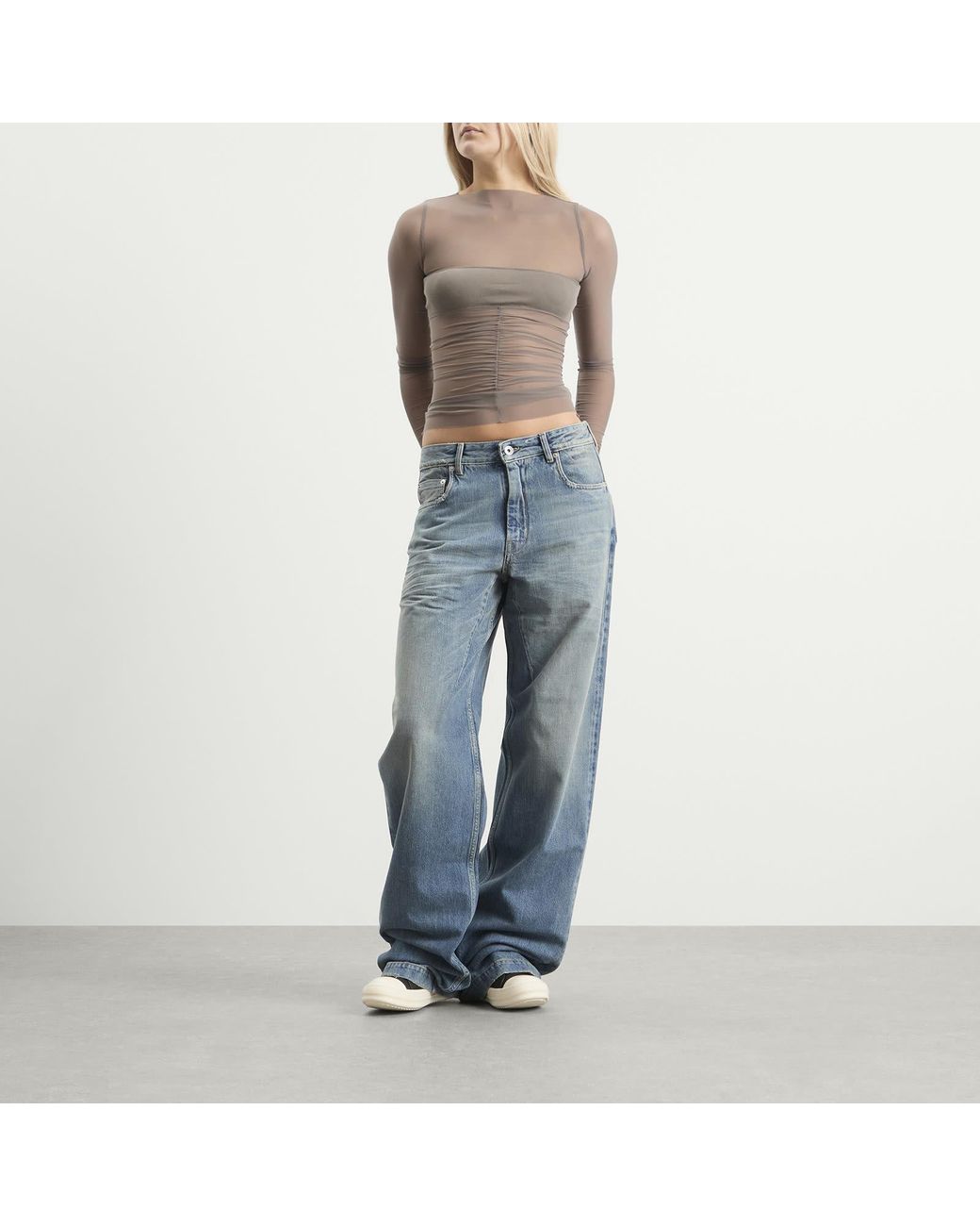 Rick Owens Brown Temple Top With Bandeau