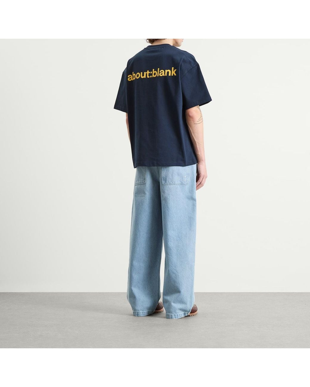 About Blank Blue Reverse T-Shirt for men