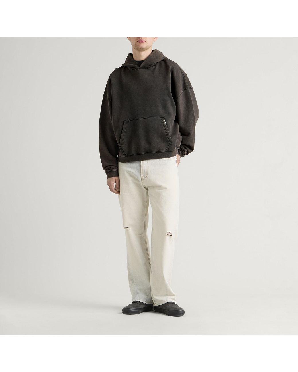 Represent Black Boxy Oversized Hoodie for men