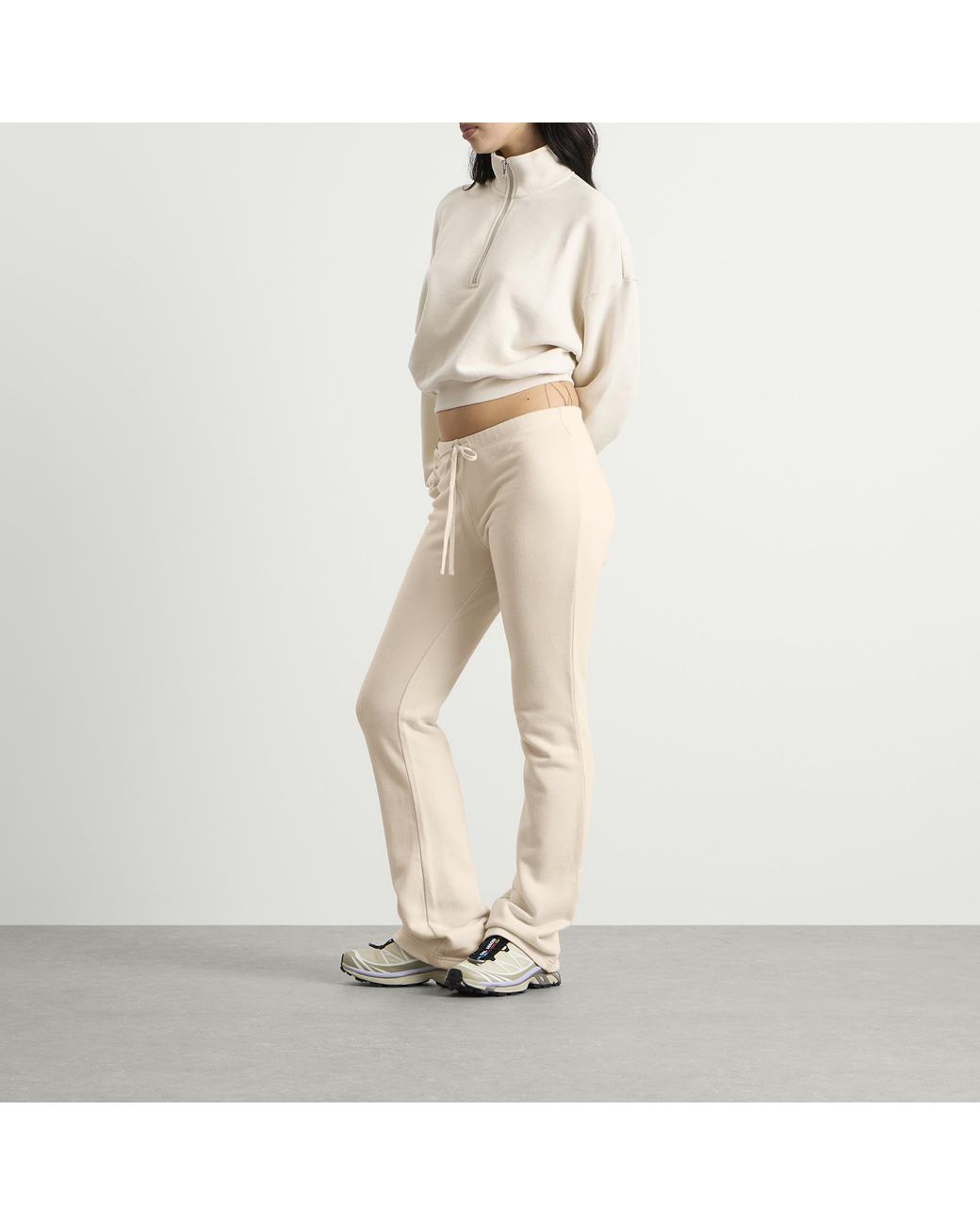 Skims Natural Drapey French Terry Straight Leg Pant