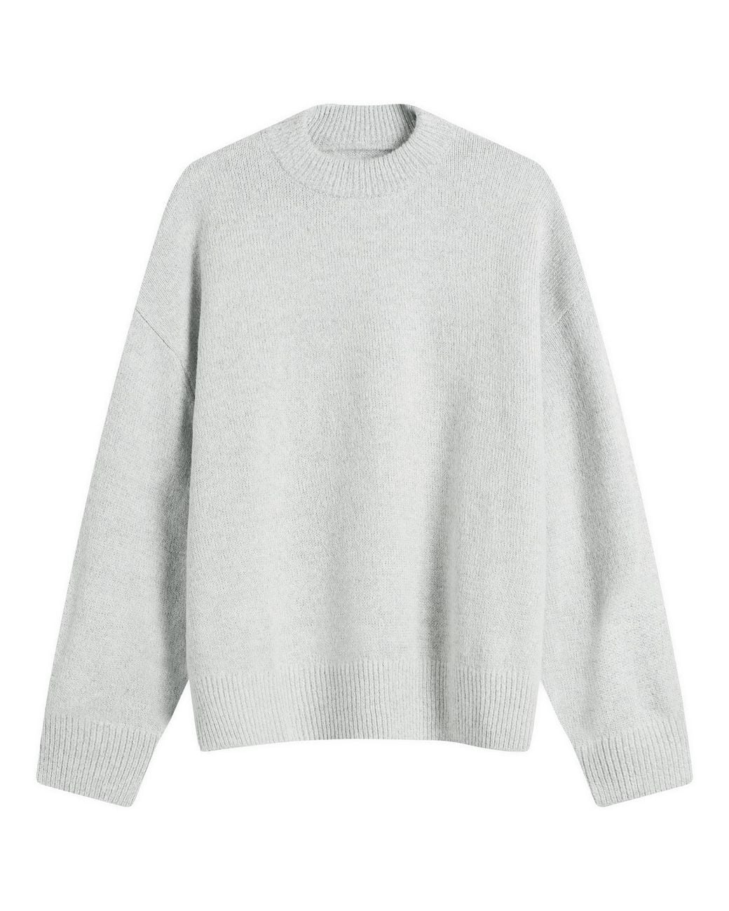 MKI Miyuki-Zoku Gray Mohair Blend Knit Crewneck for men