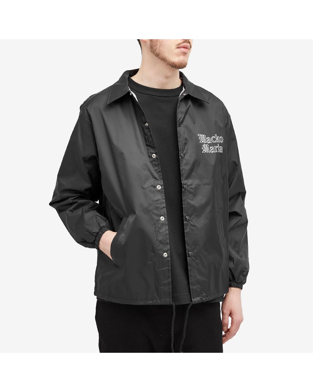 Wacko Maria Gothic Logo Coach Jacket in Black for Men | Lyst Wacko Maria Gothic Logo Coach Jacket in Black for Men | Lyst