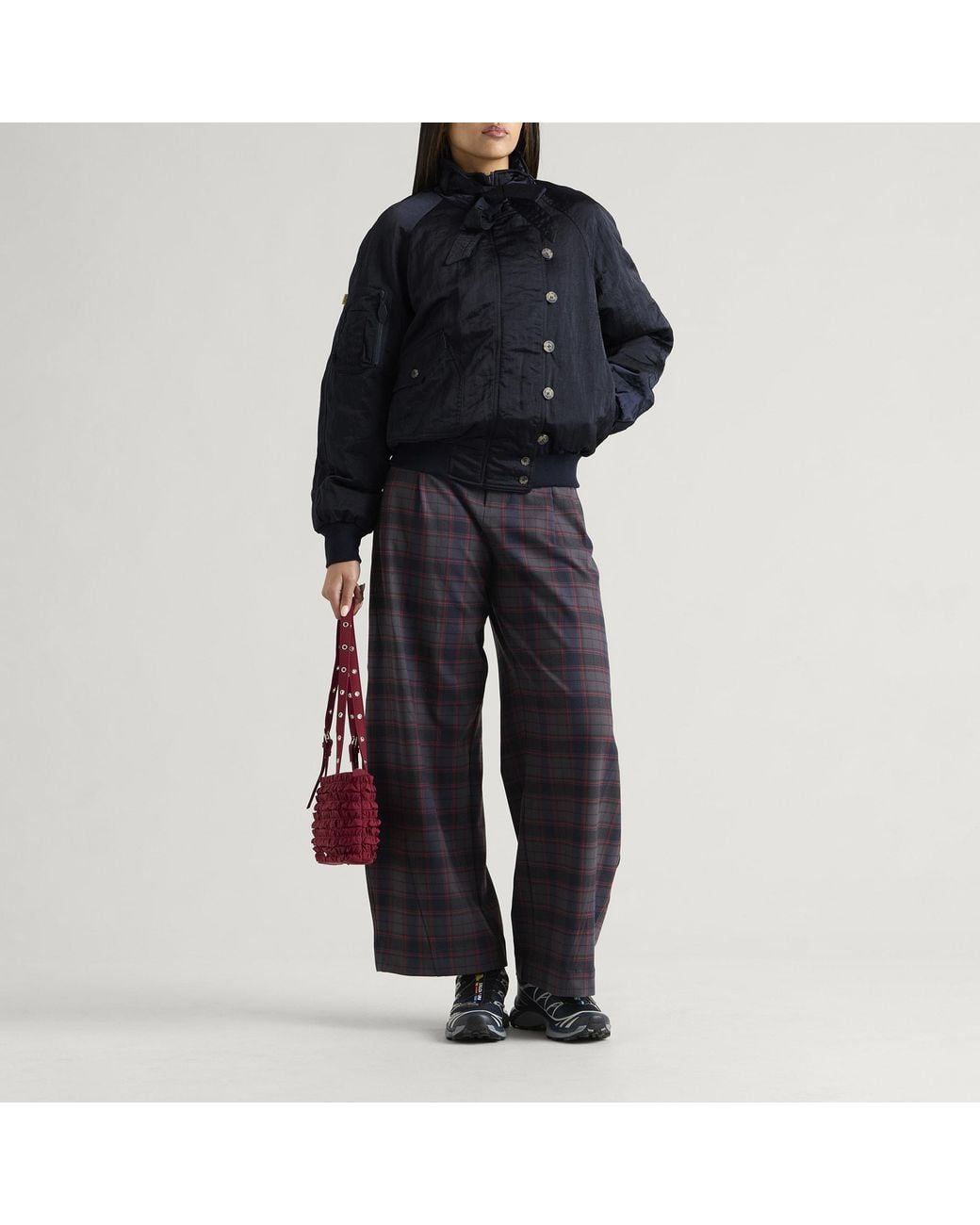Damson Madder Blue End. X Joanie Bomber Jacket
