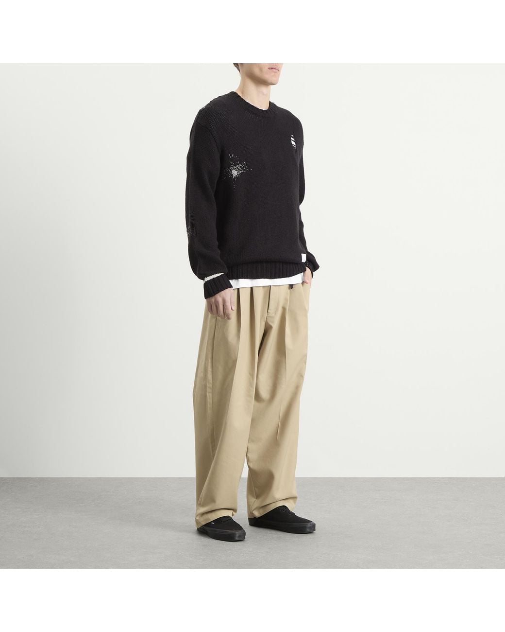 Neighborhood Black Savage Crewneck Sweater for men