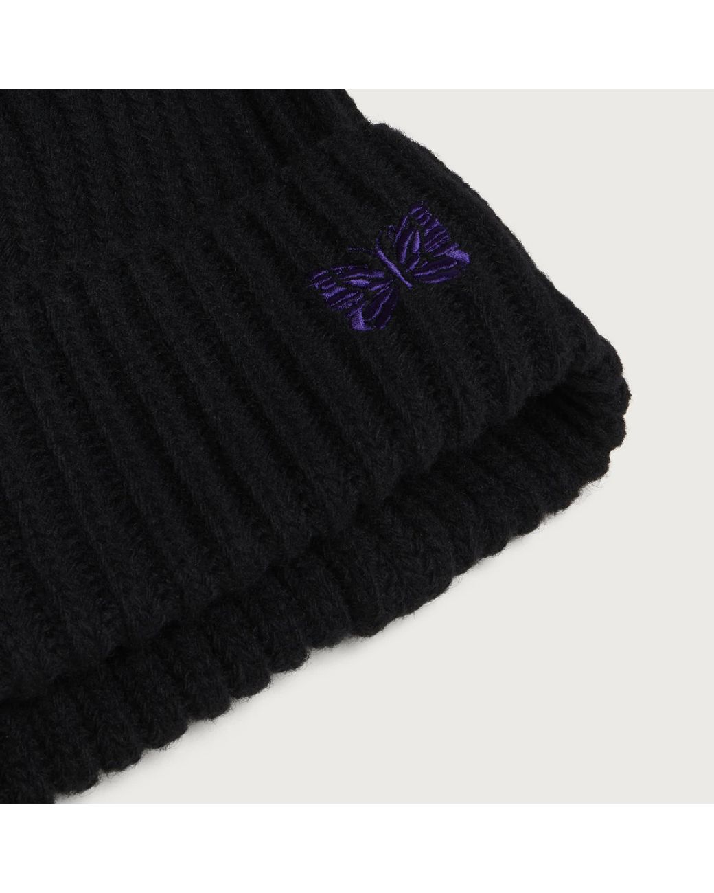 Needles Black Wool Beanie