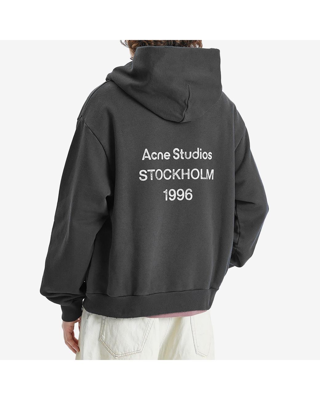 ☆バックロゴ☆【Acne Studios】1996 back logo hoodie Acne Studios 1996 Back Logo Hoodie Faded Black | END. (US)