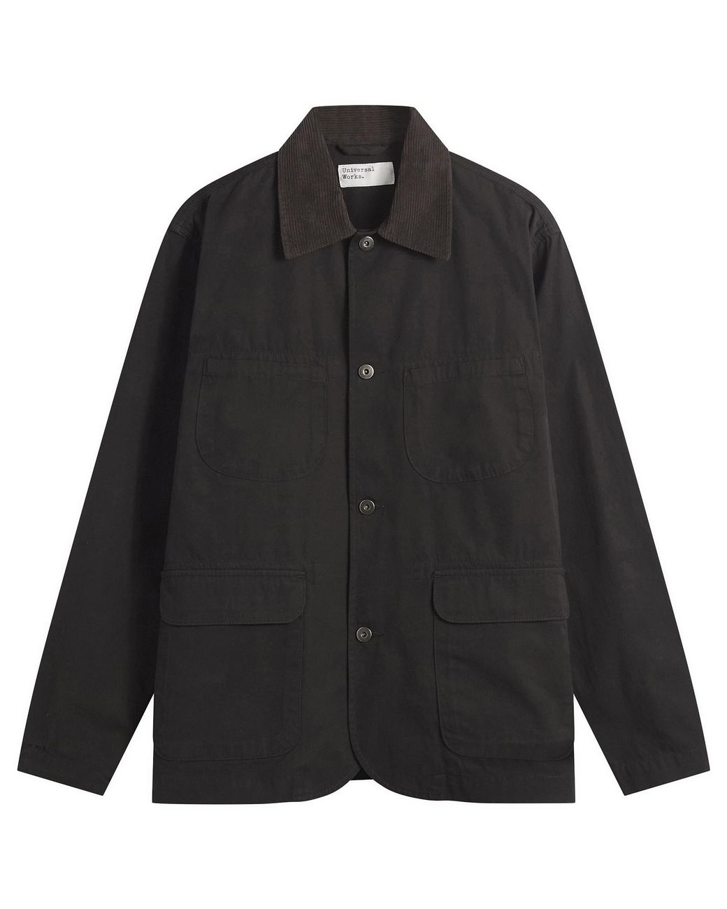Universal Works Black Summer Canvas Labour Jacket for men