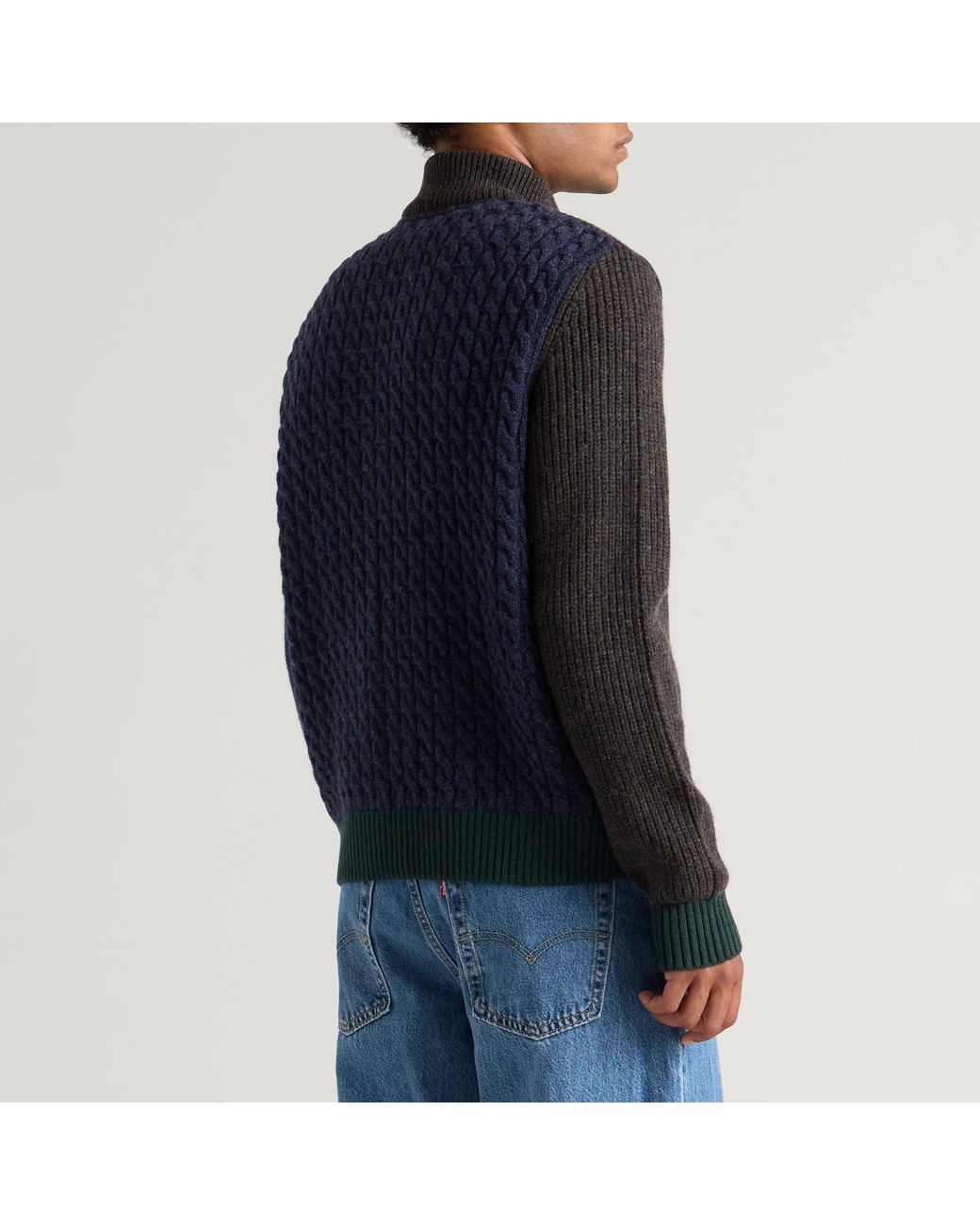 Barbour Black X Paul Smith Gamefair Cardigan for men