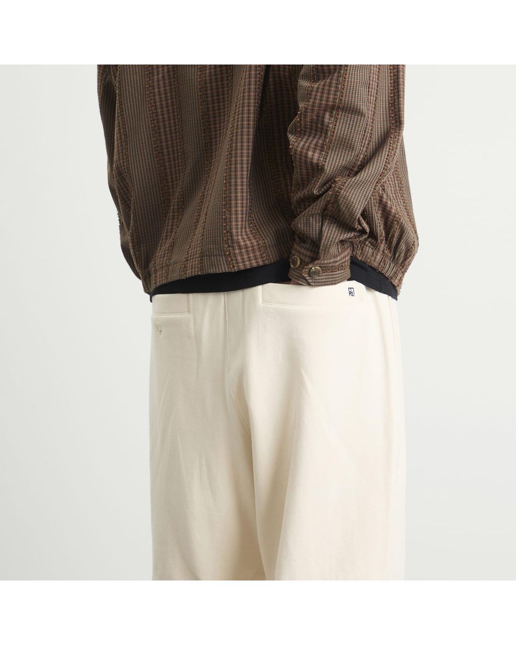 Merely Made Natural Pintuck Wide Trousers for men