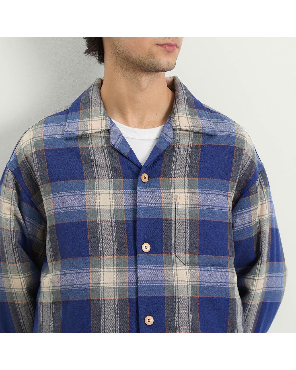Visvim Keesey Check Down Shirt Jacket in Blue for Men | Lyst