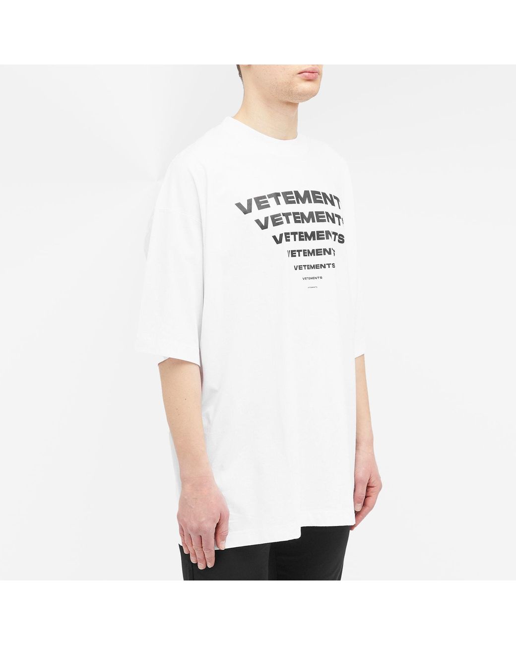 Vetements Pyramid Logo T-Shirt in White for Men | Lyst