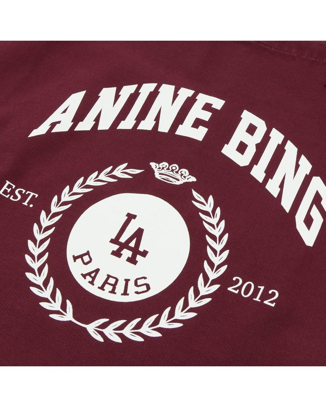 Anine Bing Red Leo Canvas Tote Bag