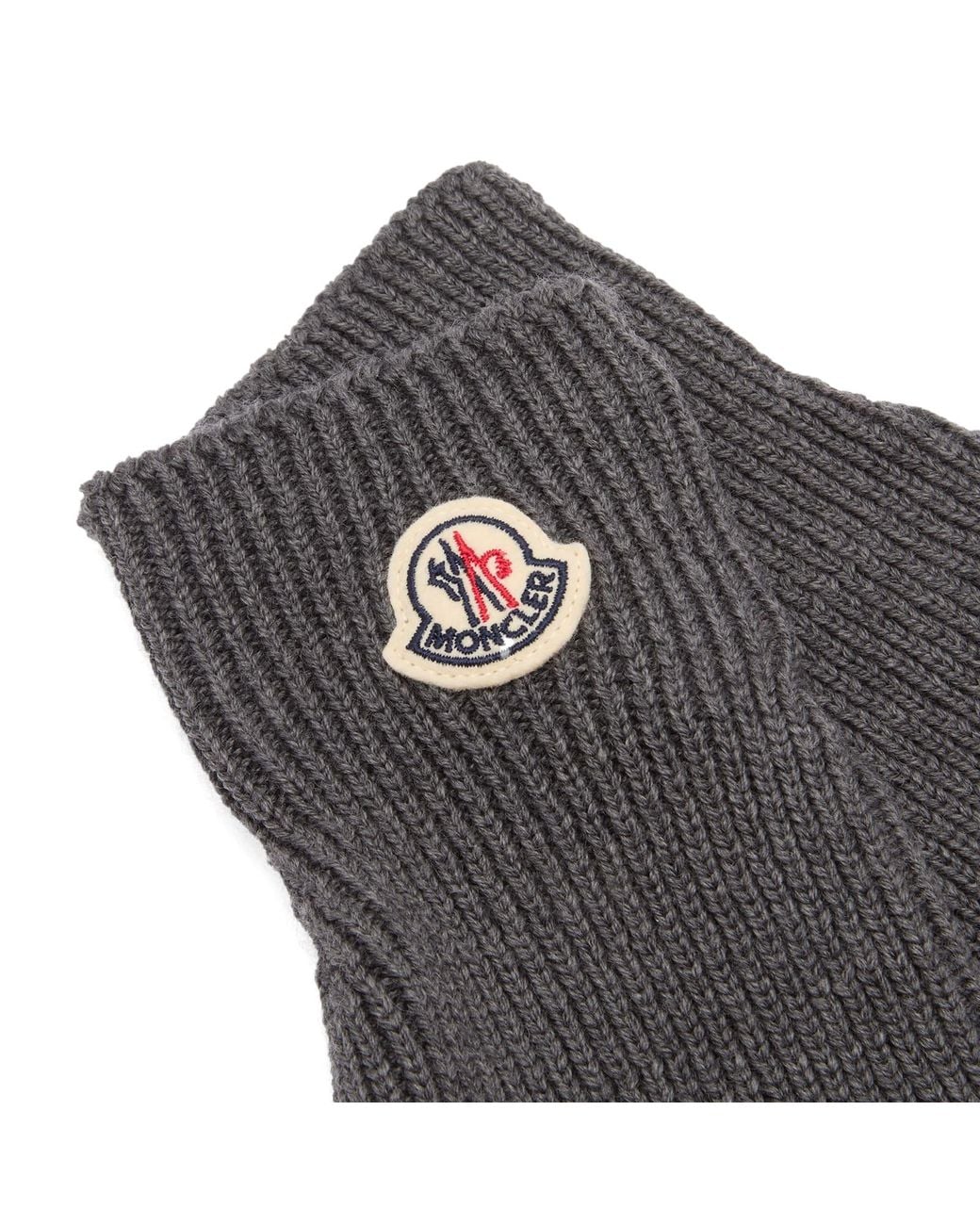 Moncler Gray Wool Gloves for men
