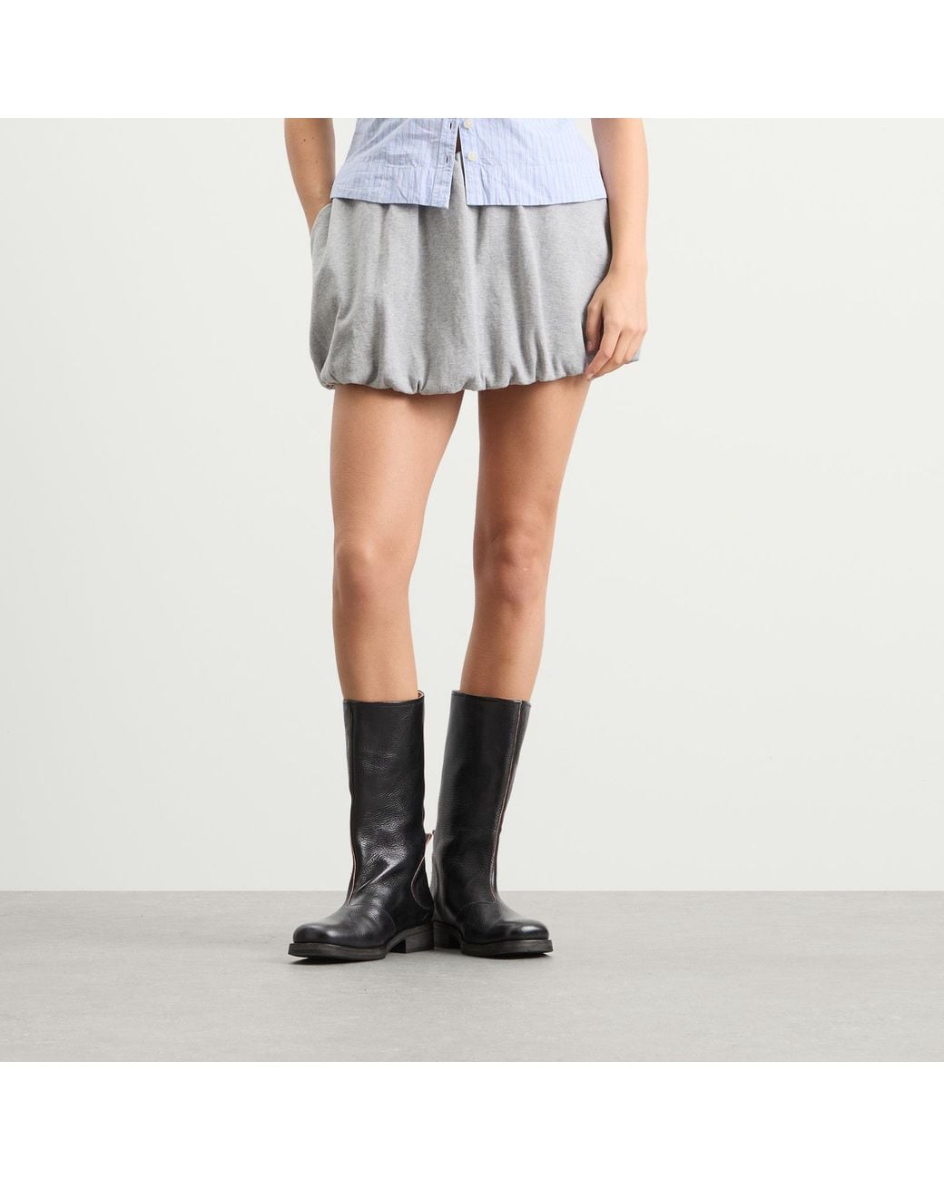 DUNST Gray Mini Skirt